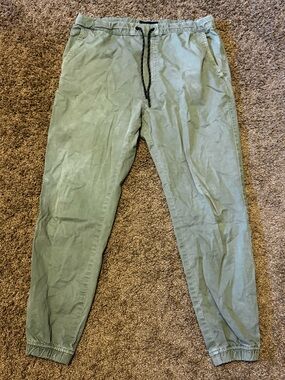 American Eagle Outfitters Sage Green Drawstring Joggers